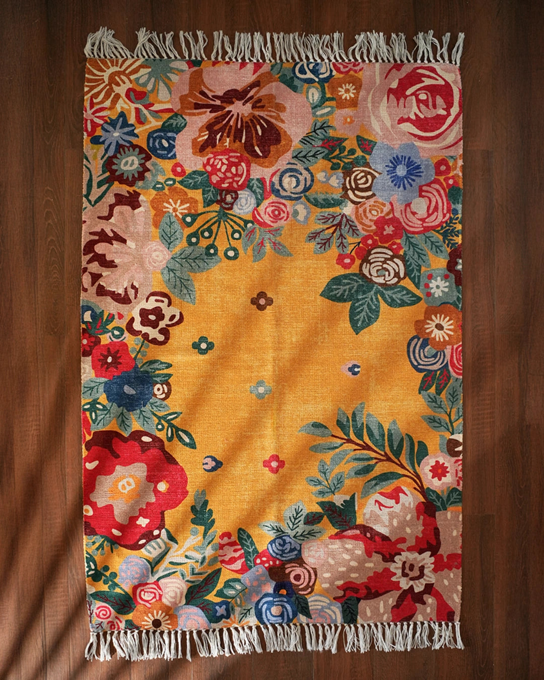 Marigold Floral Area Rug
