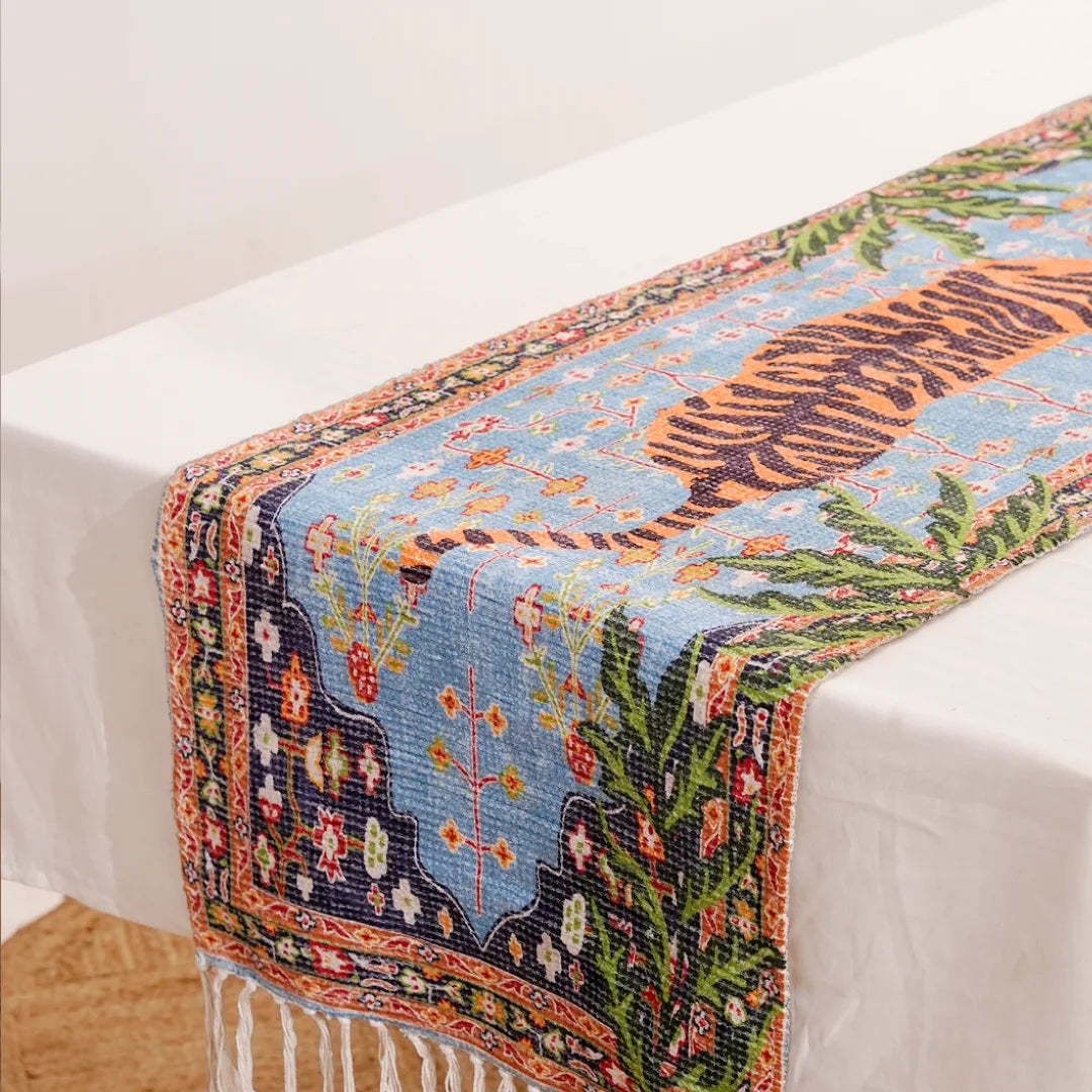 Imperial Tiger Chenille Table Runner