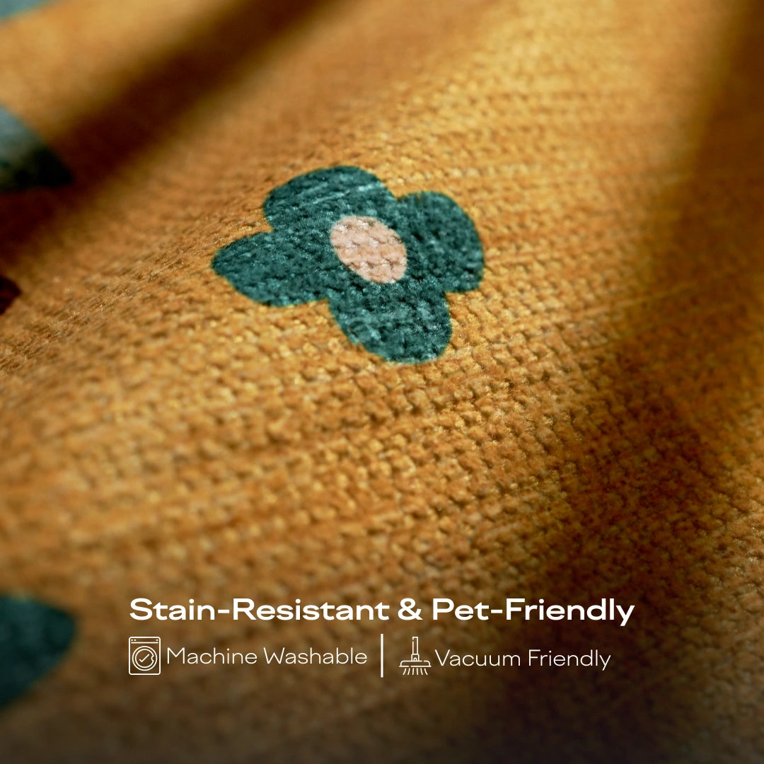 Marigold Floral Area Rug