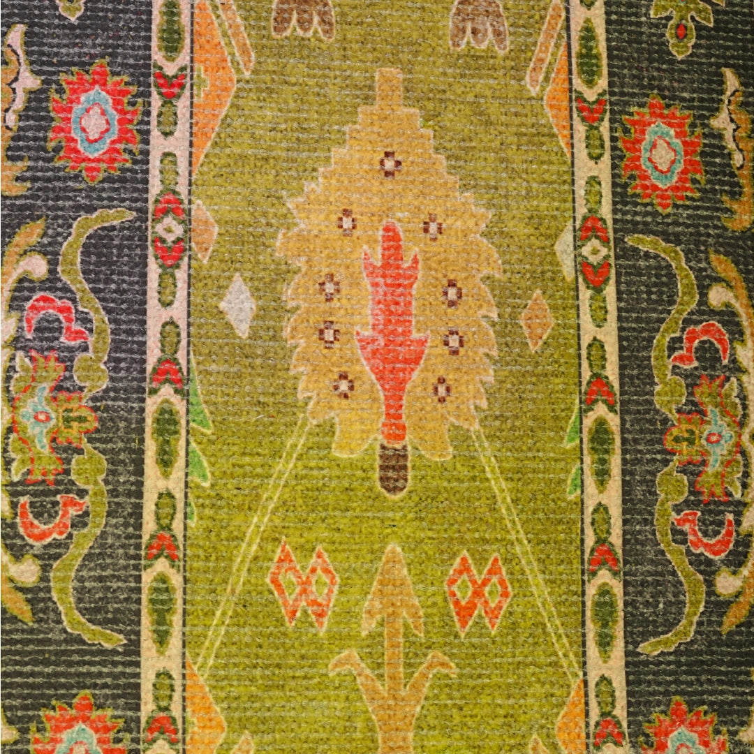 Leher Ancestral Moss Bedside Runner