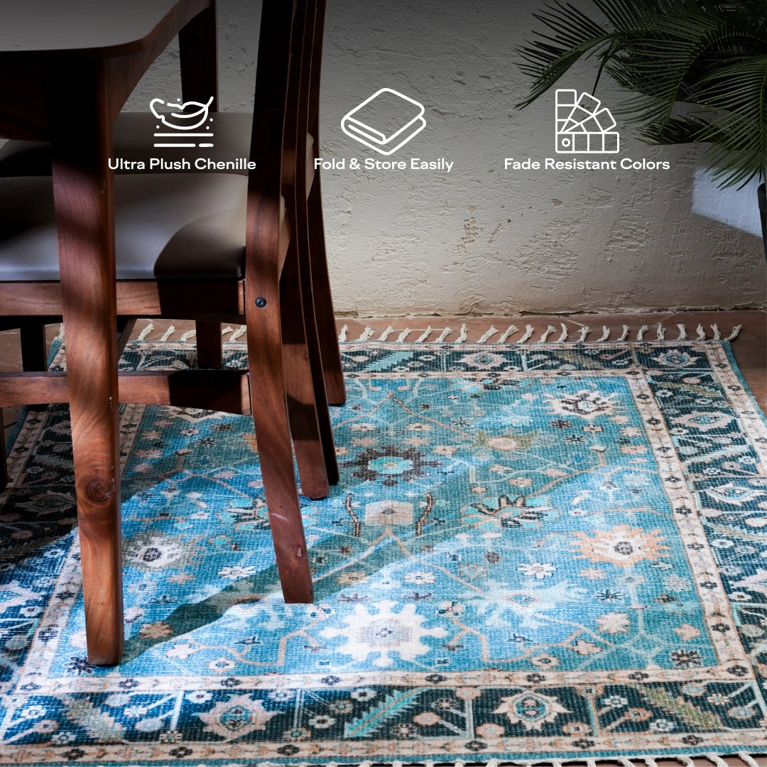 Aqua Garden Area Rug