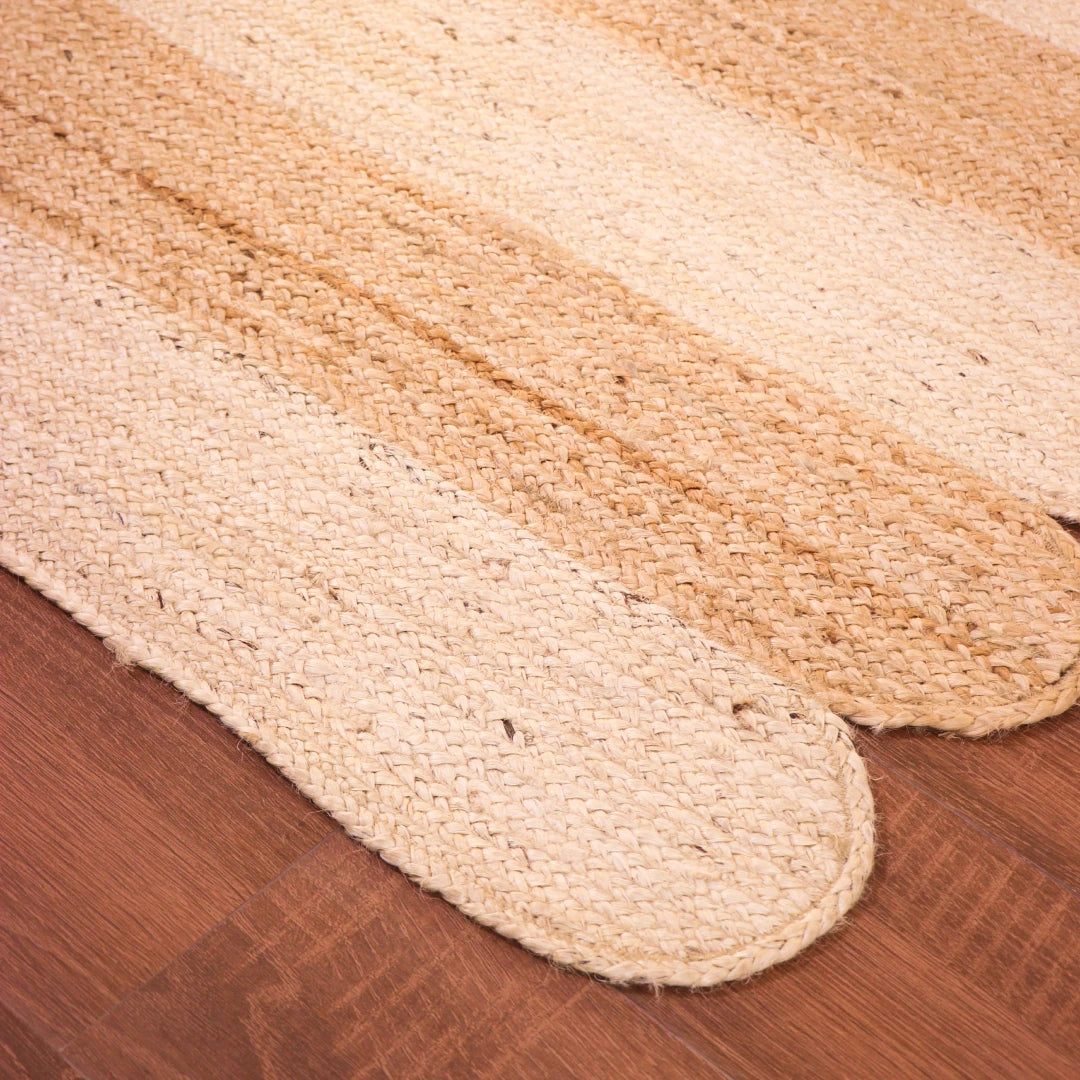 Almond Scallop Jute Rug