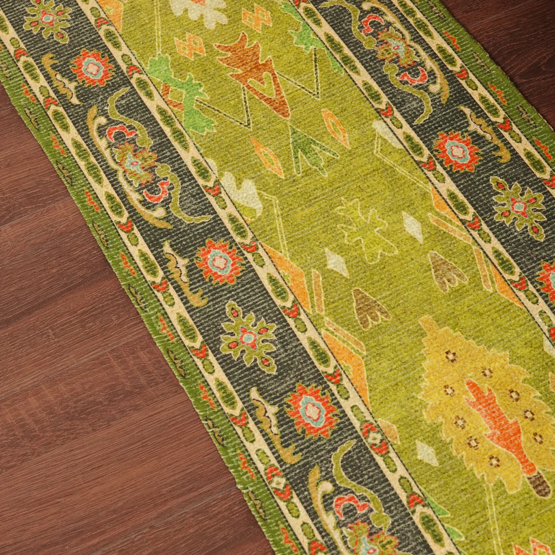 Leher Ancestral Moss Bedside Runner