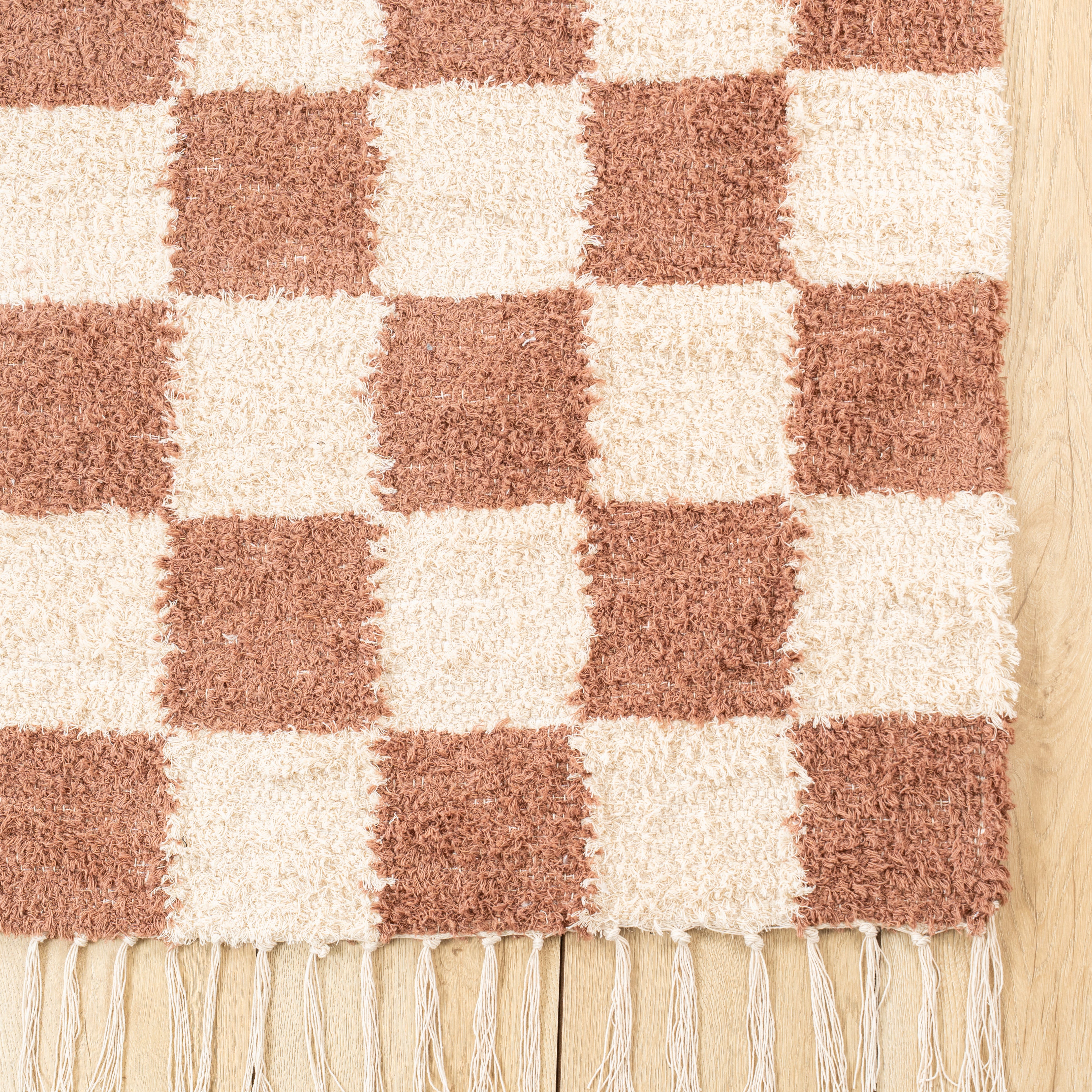 Mocha Grid Area Rug