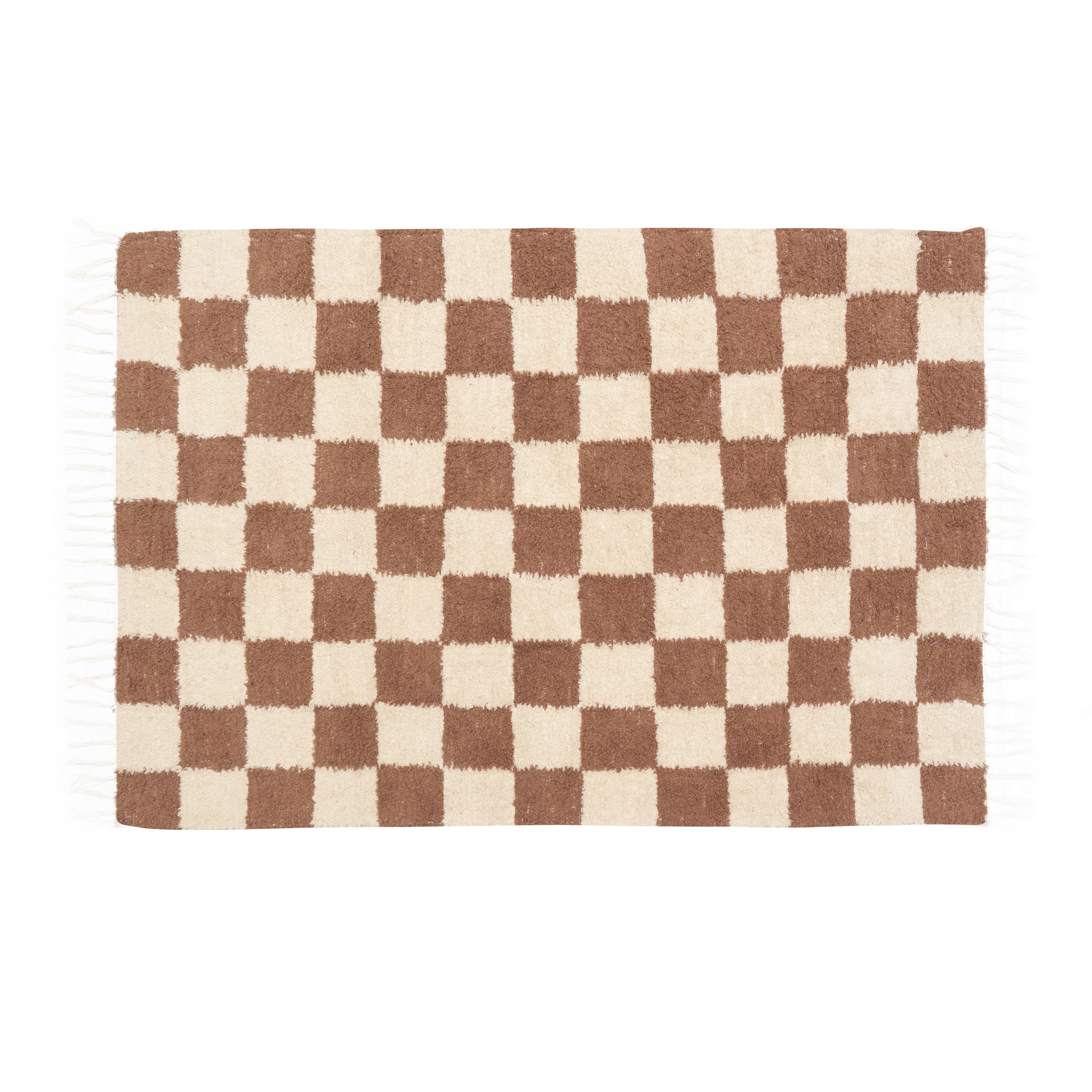 Mocha Grid Area Rug
