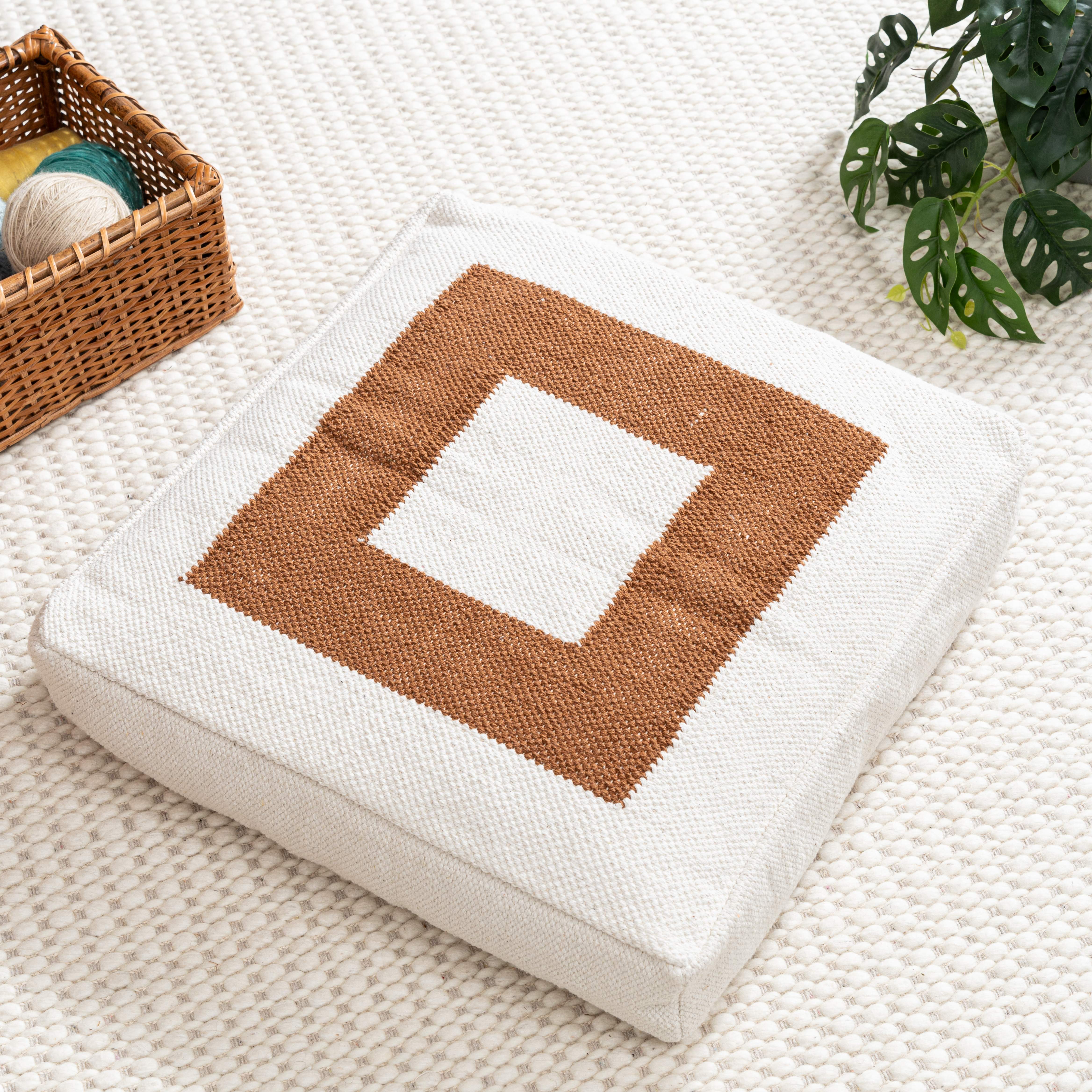 Artisanal Geometric Floor Cushion