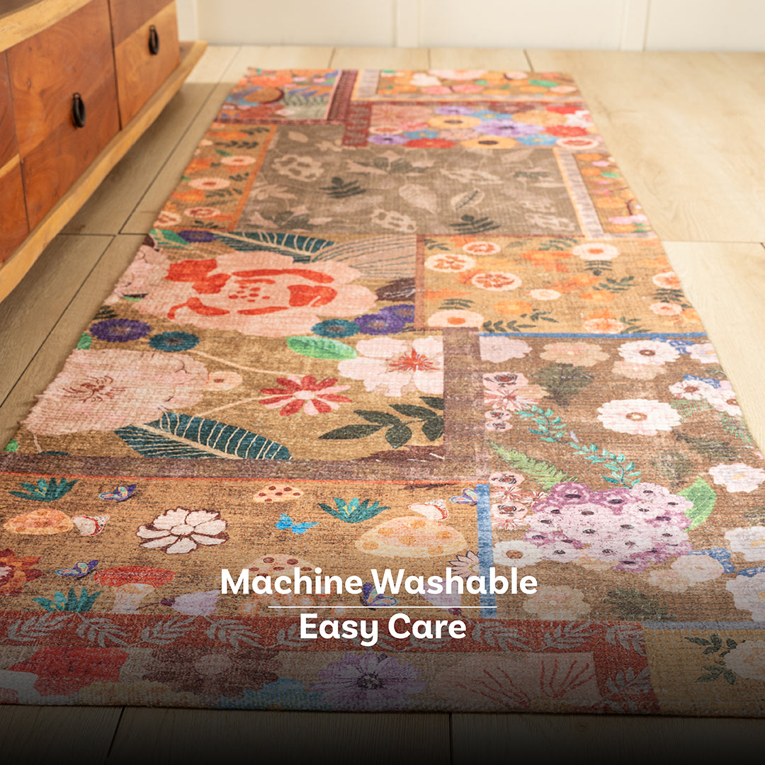 Patchwork Bloom Bedside Runner