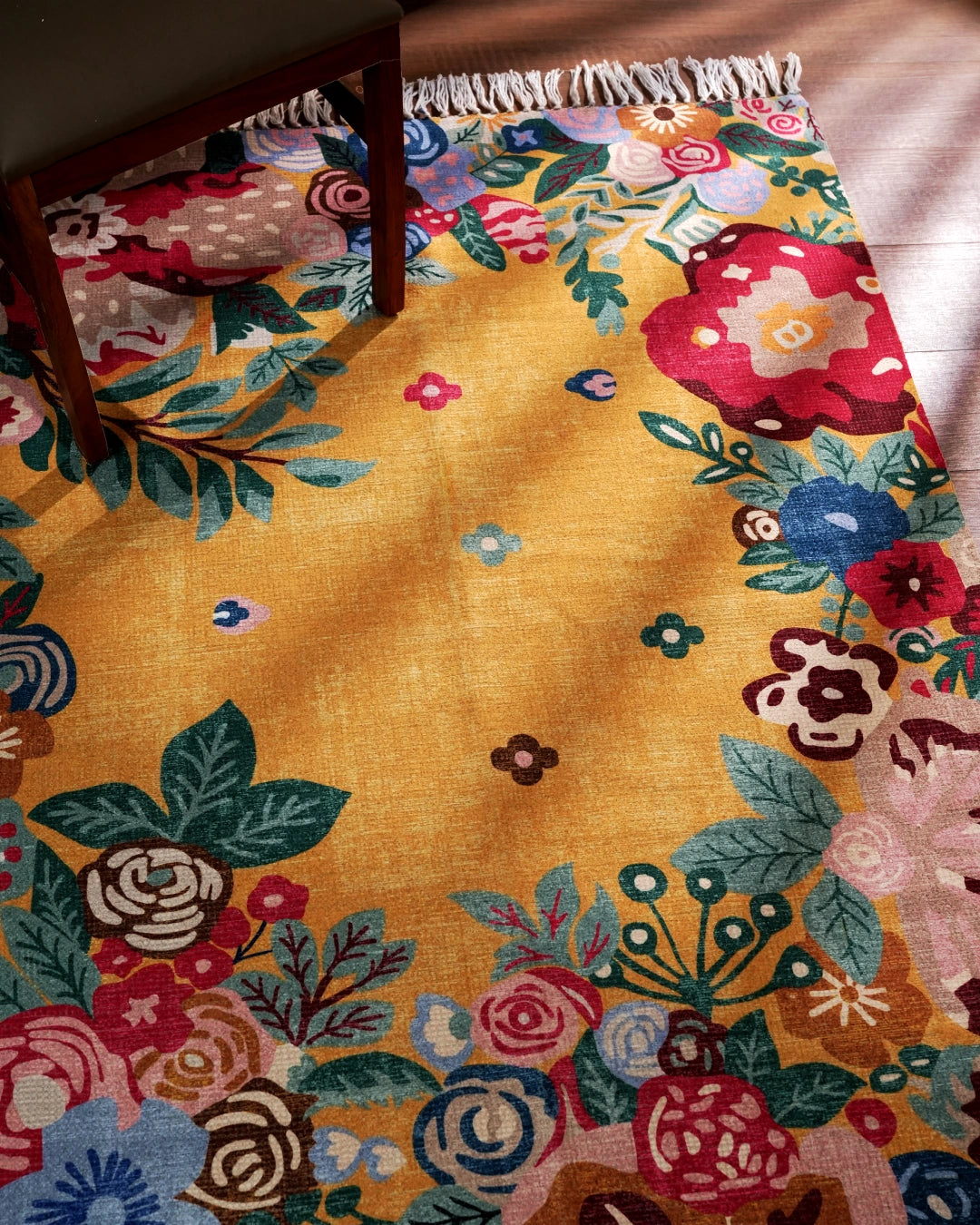 Marigold Floral Area Rug