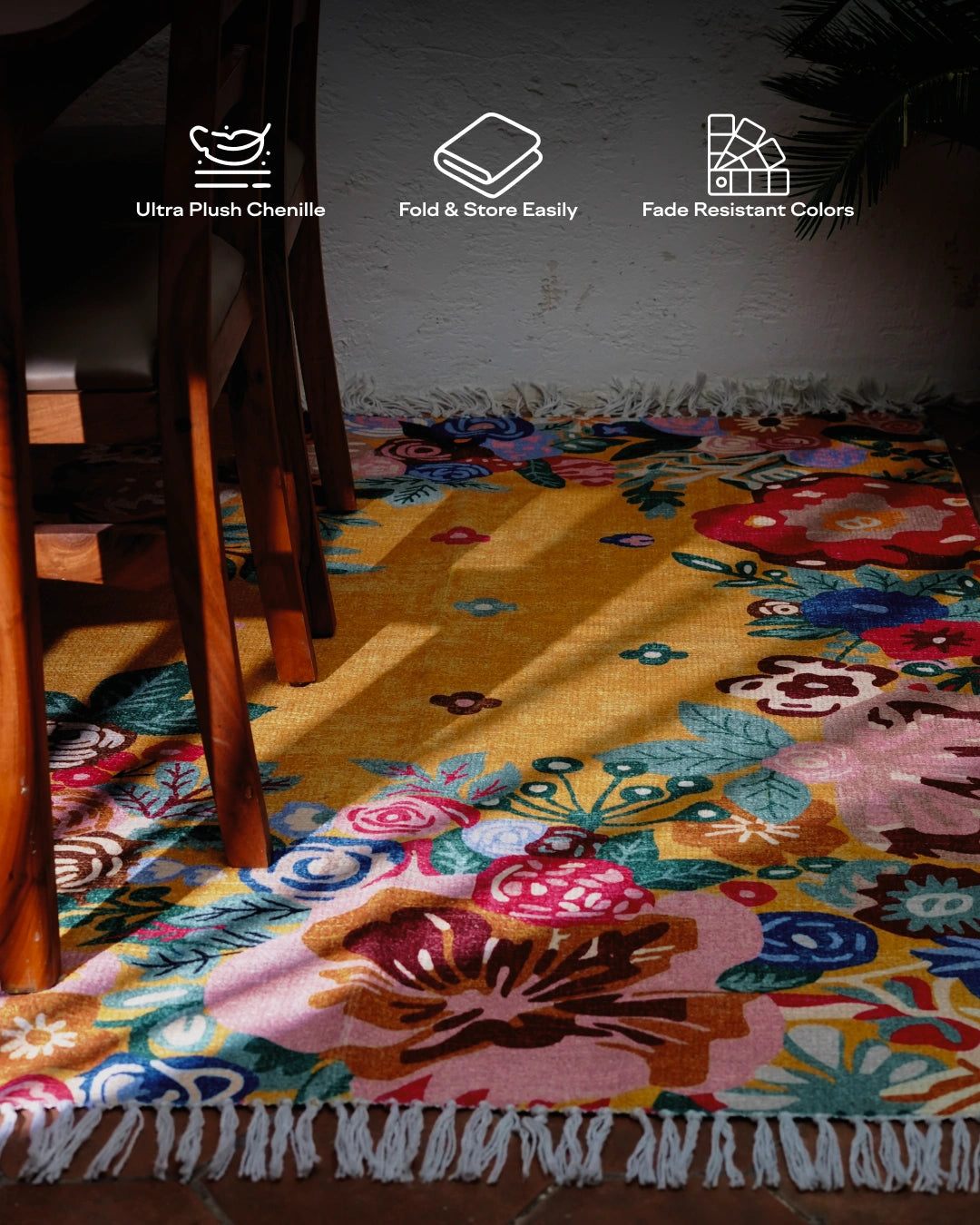 Marigold Floral Area Rug