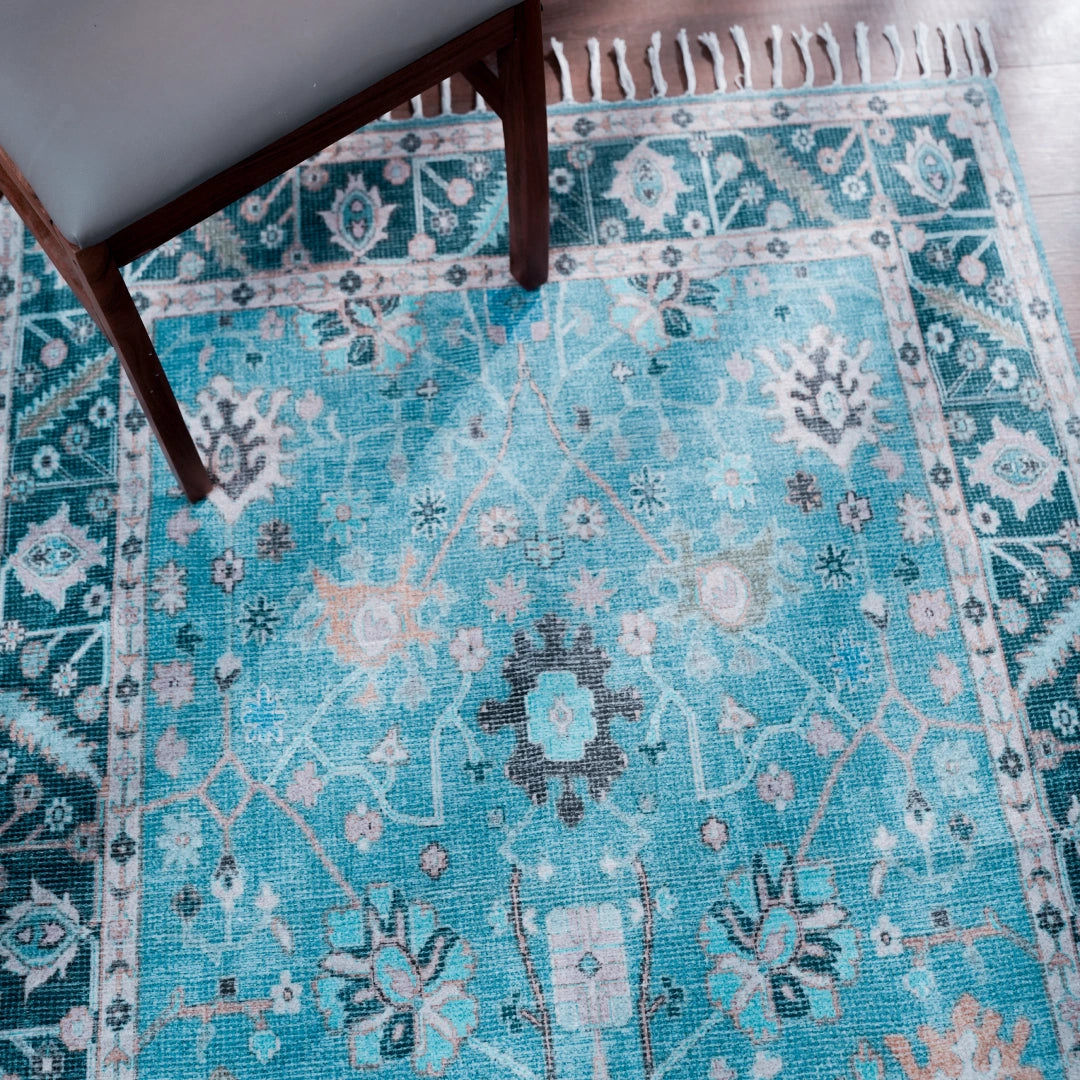 Aqua Garden Area Rug