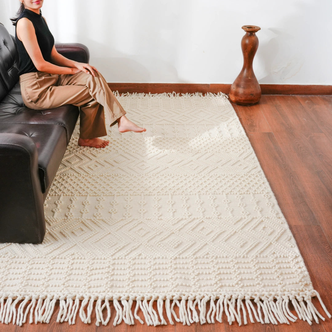 Anya Feather Grid Rug