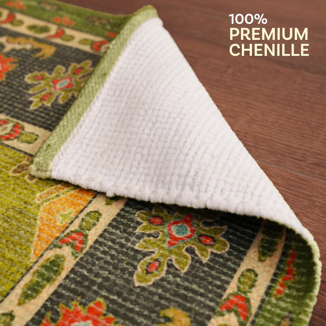 Leher Ancestral Moss Bedside Runner