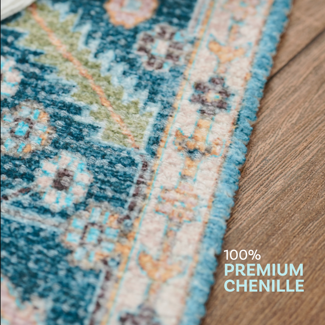 Frosted Sapphire Bedside Runner