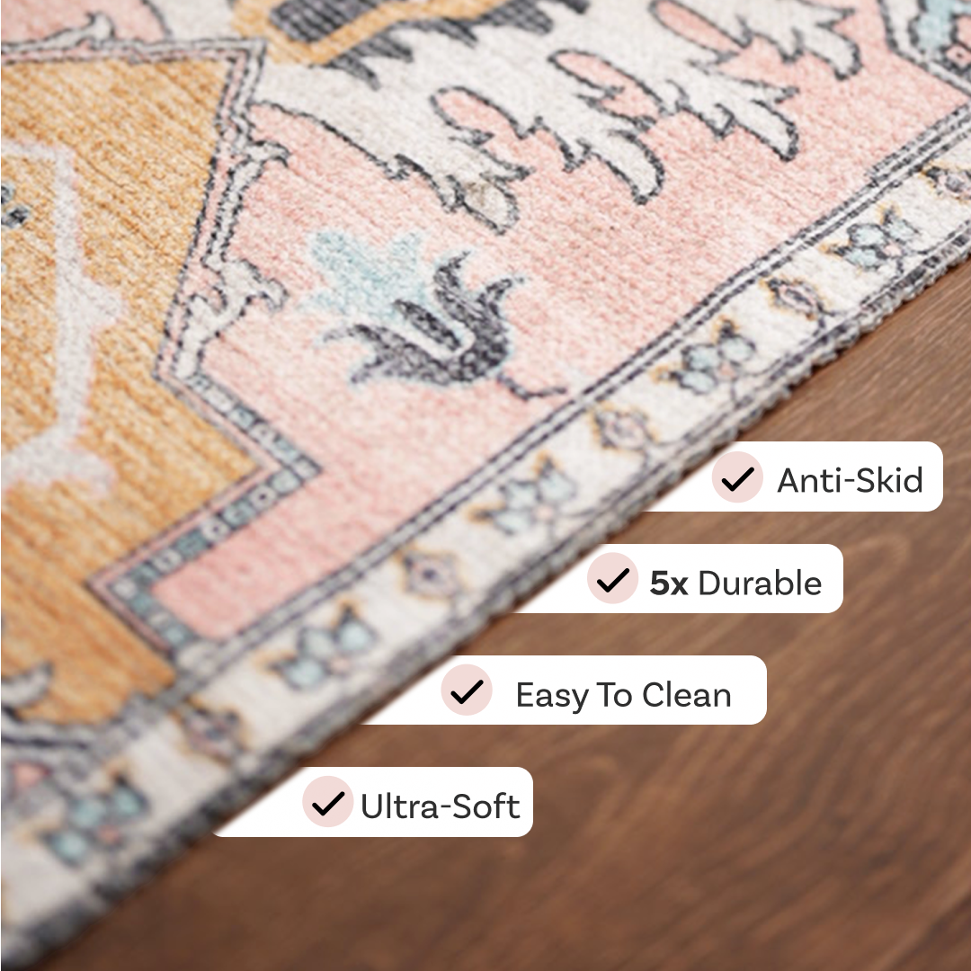 Regal Rose Gold Bedside Runner