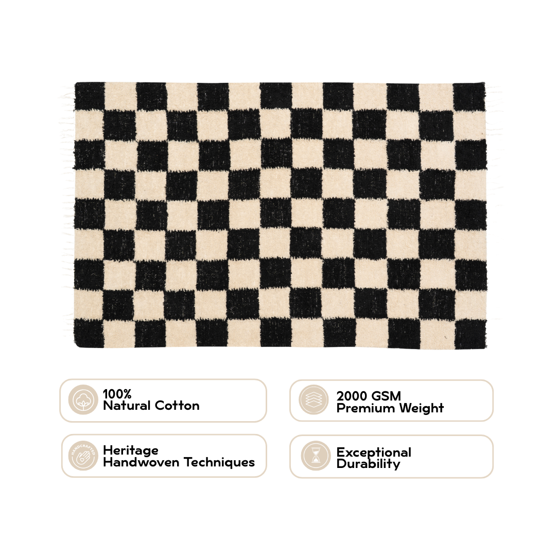 Noir Blanc Area Rug