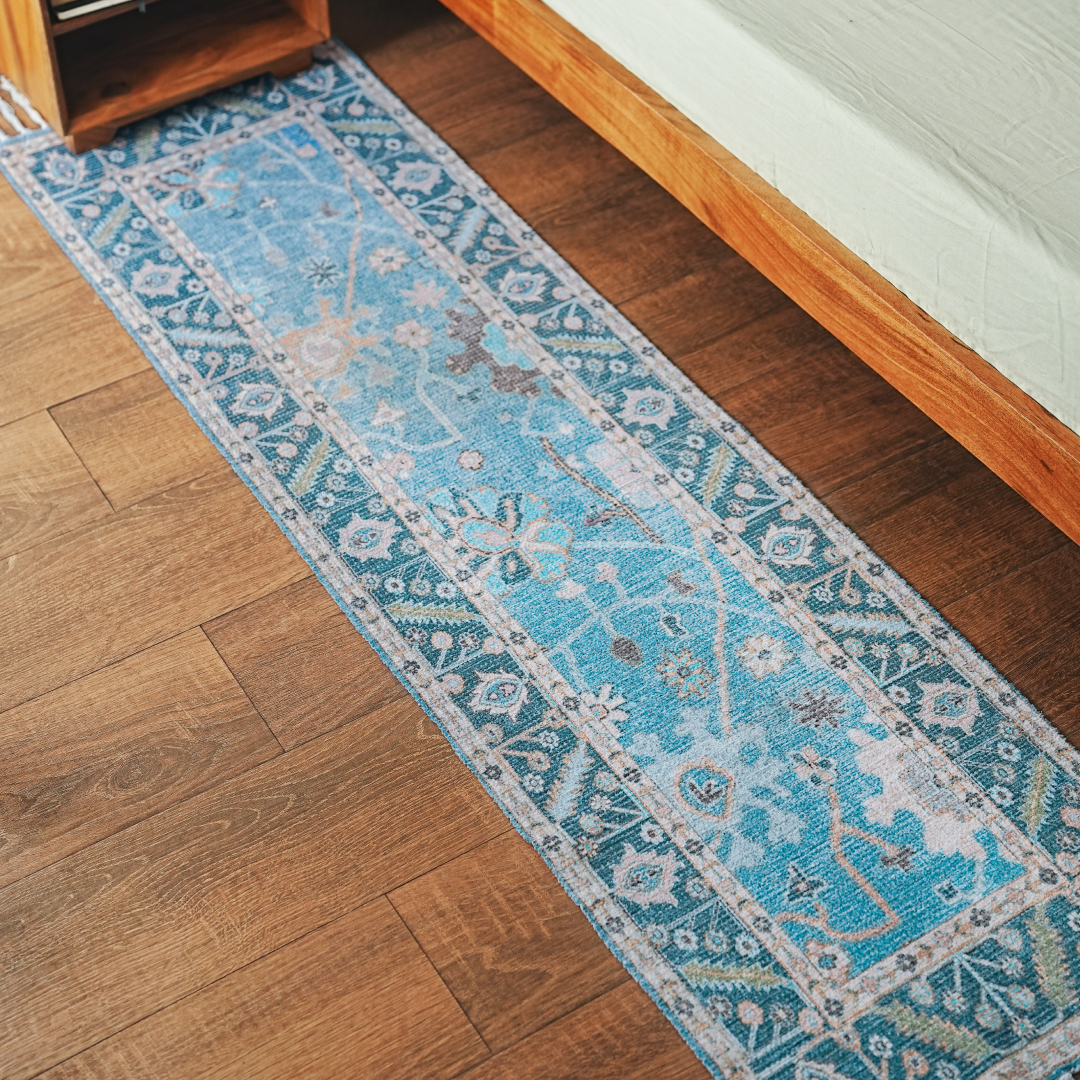 Frosted Sapphire Bedside Runner