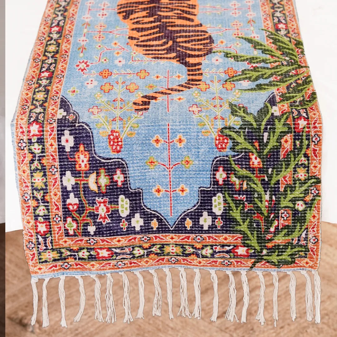 Imperial Tiger Chenille Table Runner