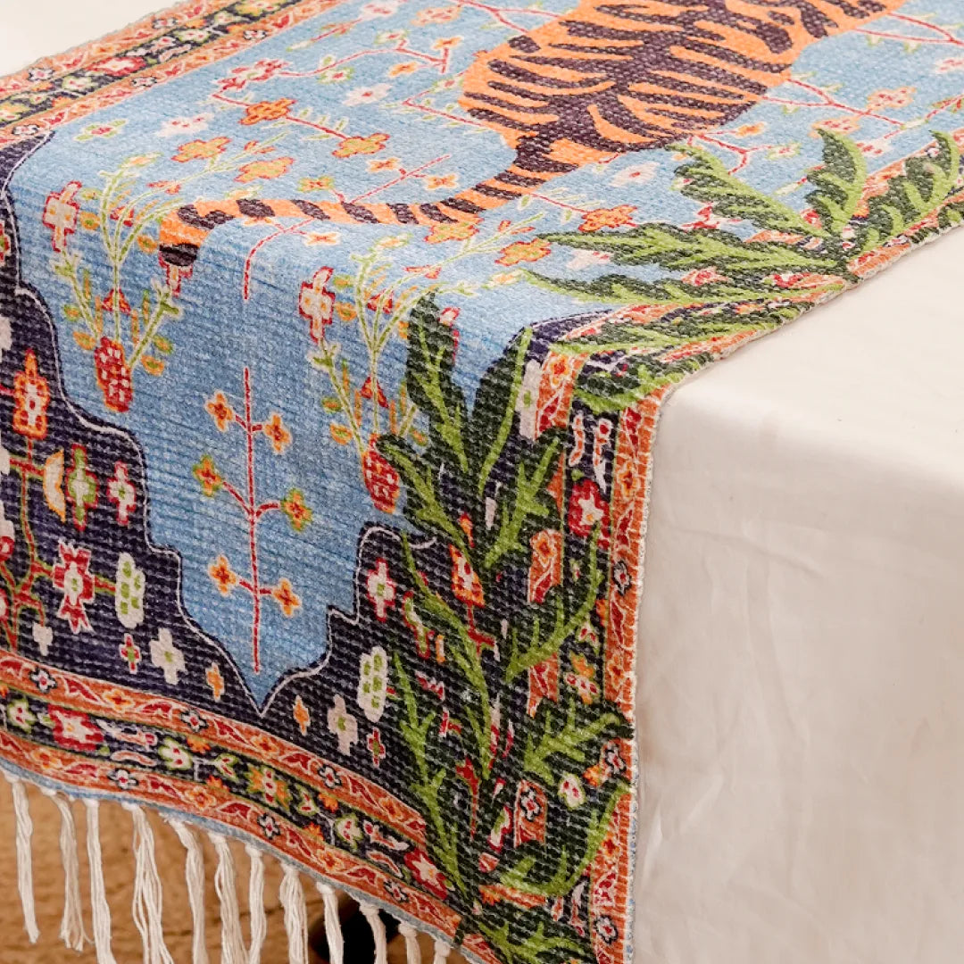Imperial Tiger Chenille Table Runner