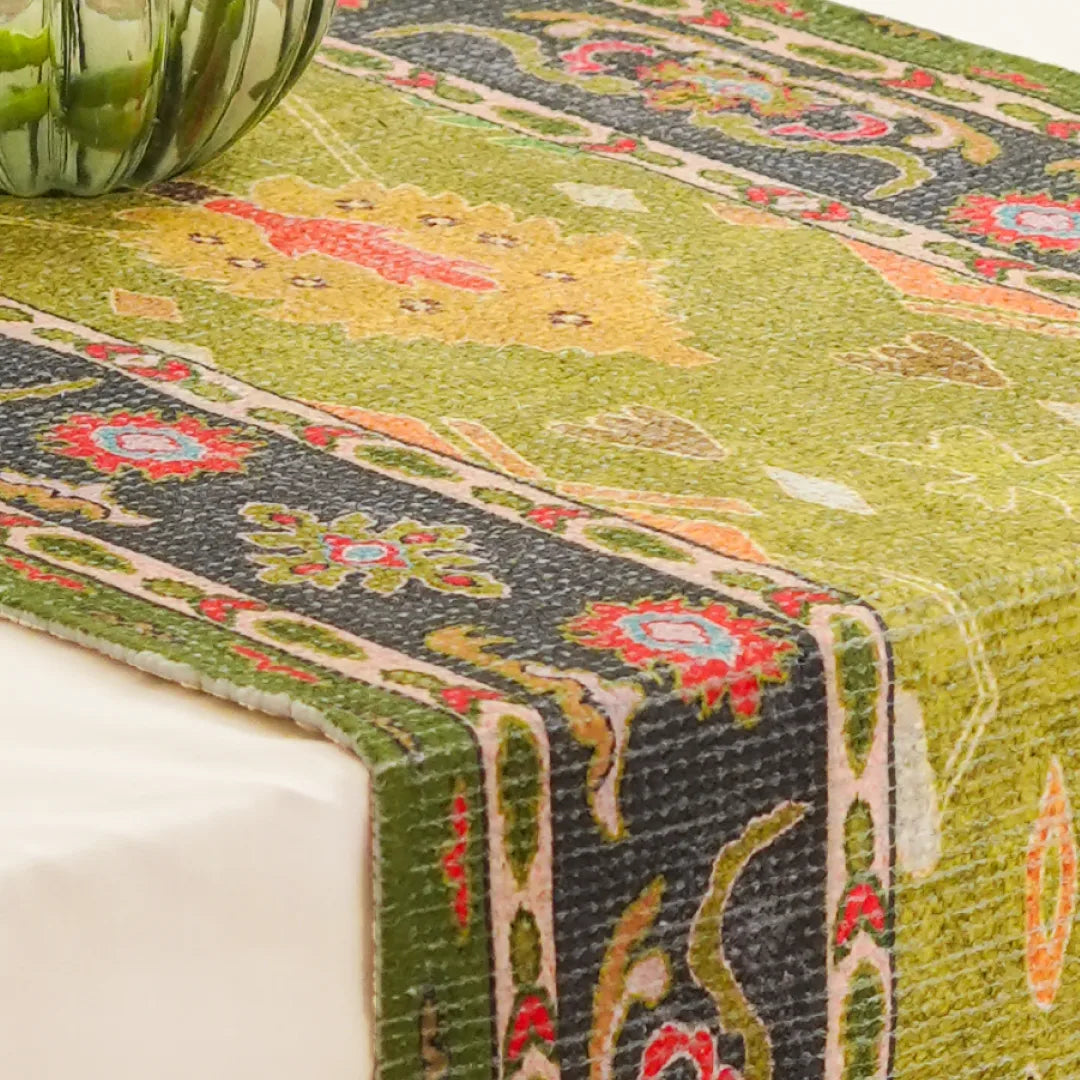 Leher Ancestral Moss Table Runner
