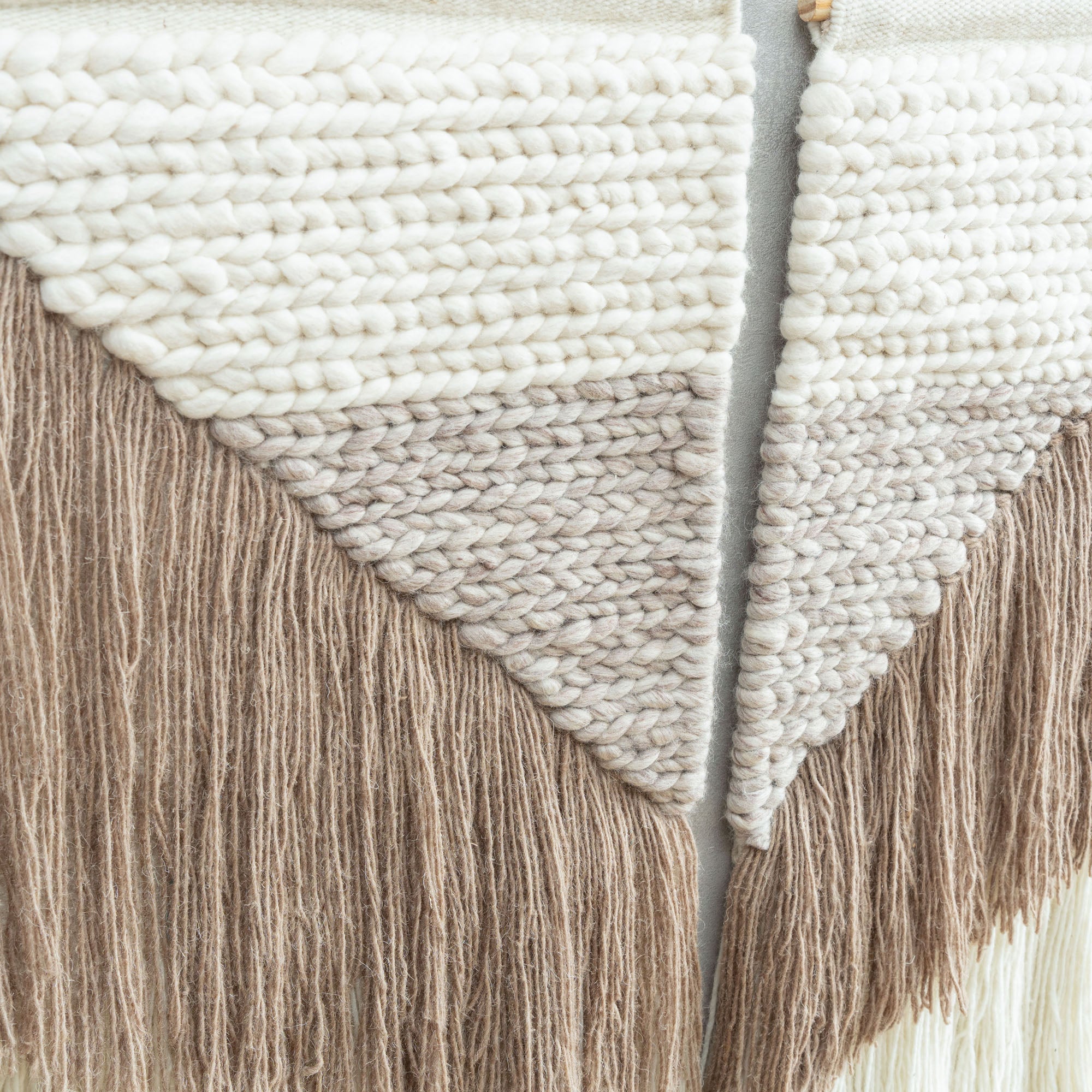 Textured Beige Wall Hanging