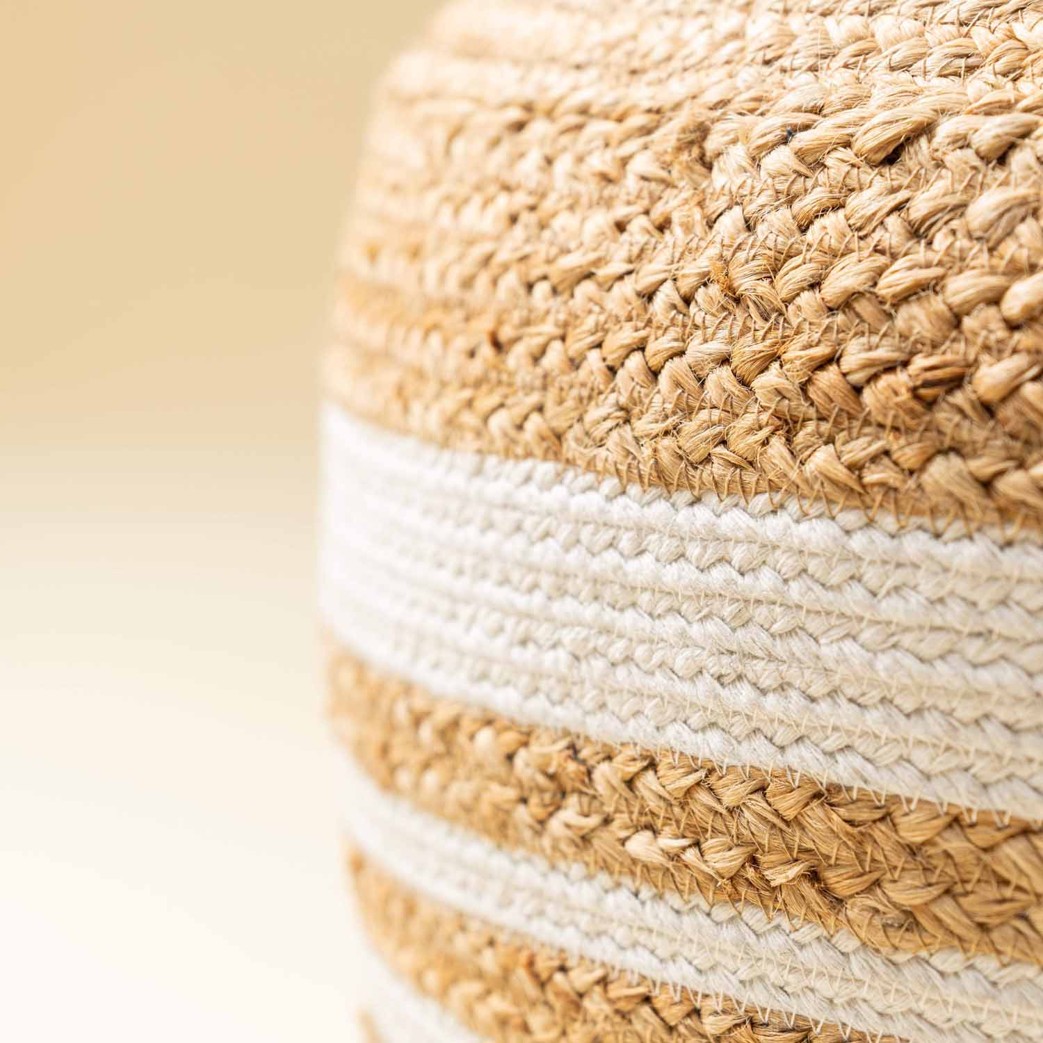 Natural Harmony Jute Pouf