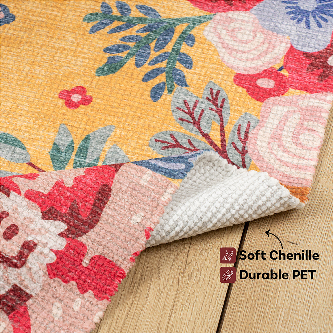 Marigold Floral Bedside Runner