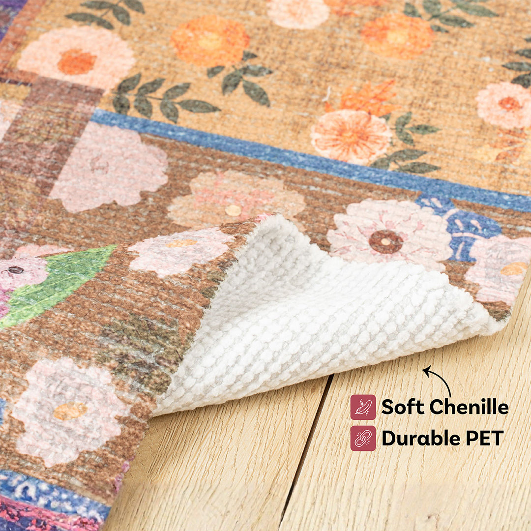 Patchwork Bloom Bedside Runner