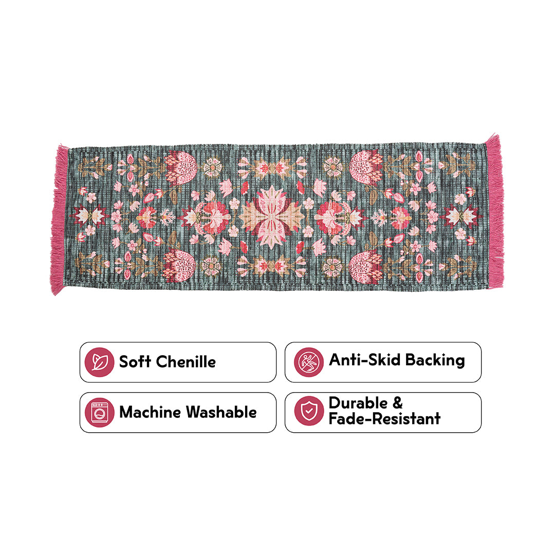 Rosette Garden Bedside Runner